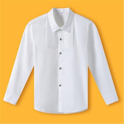 Girls Blouses Spring Autumn Cotton Shirts for Teenage Girl Primary School White Shirts Long Sleeve Girls Shirt 6 12 8 14 16 Year