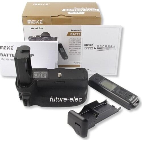 Meike MK-A9 Pro Battery Hand Grip + 2.4GHz Remote Controller Vertical-shooting as VGC3EM For Sony A9 A7R III A7RIII Camera DSLR
