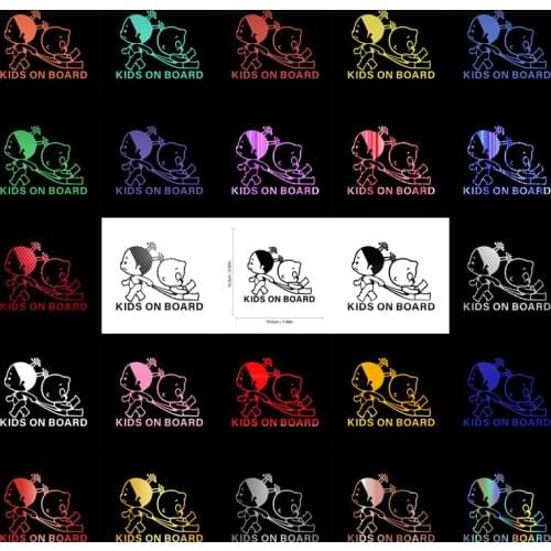 Rylybons 19*15cm Kids on Board Car Sticker and Decals for Car Styling Auto Motorcycle Decoration Warning Signs Children Sticker