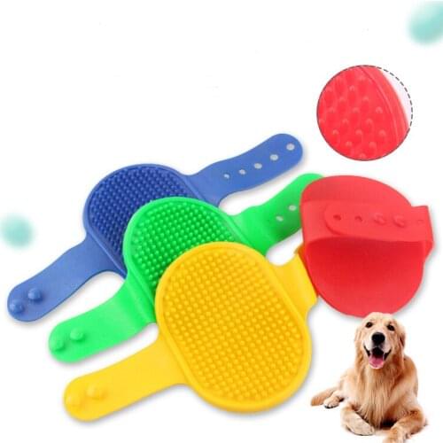 Pet Bath Brush Dog Cat Comb Rubber Glove Adjustable Washing Glove Deshedding Hair Gloves Bath Cleaning Supplies