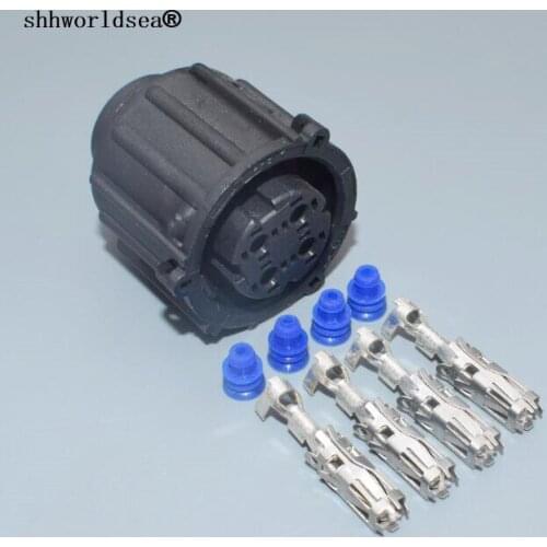 Shhworldsea 4pin 2.5mm round female waterproof automotive electrical plug sealed auto cable connector
