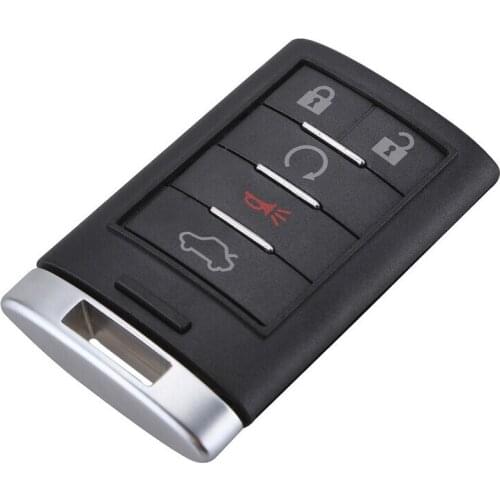 5 Buttons Replacement Smart Remote Key Shell Case For Cadillac CTS DTS XTS SRX With Insert key Blade Keyless Entry Fob Key Cover