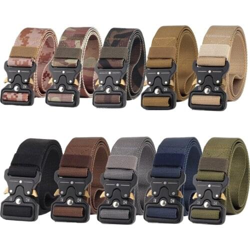 Universal Tactical Belt Quick Release Heavy Duty Military Tactical Waist Belts Metal Buckle Sports Safety Hunting Accessories