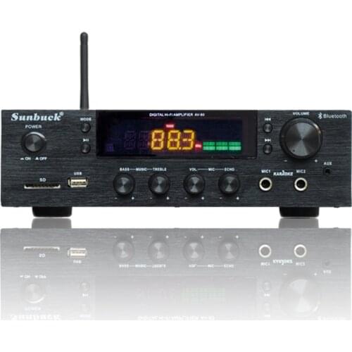 300W 220V Home Power Amplifier Karaoke Audio Bluetooth Power Amplifier Radio High Power Professional Power Amplifier