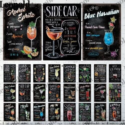 Vintage Whiskey Metal Sign Plaque Wall Sticker Wine Bottle Combination Tin Label Retro Wall Artist Bar Home Decoration