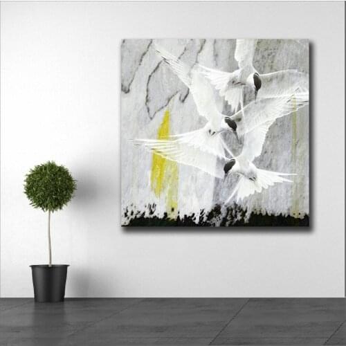 Wlong Printing Oil Painting Come-Flock-Together-Painting Wall Art Canvas Prints Pictures Home Decor For Living Room, Bedroom