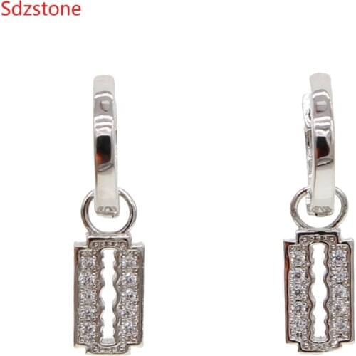 New Design Shape Blade Drop Earrings For Women Punk Acrylic Rock A Razor Blade Earrings Fashion Jewelry Accessories