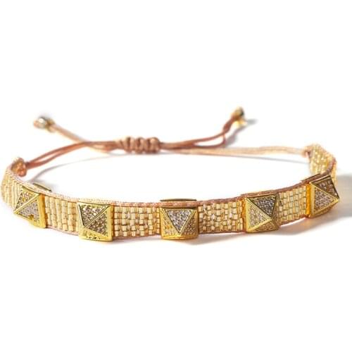 ZHONGVI Boho Rivet Bracelets For Women Miyuki Zircon Bracelet Pulseras Mujer Moda Colorful Armband Jewelry Best Friends Gifts