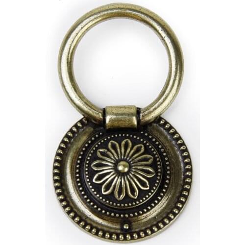 1 x European Style Kitchen Furniture Cabinet Cupboard Drawer Pull Ring Handle Knob---Antique Brass