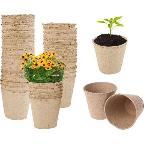 10/20/30Pcs 6/8cm Plant Grow Pot Paper Nursery Cup Starters Garden Flower Pots Herb Vegs Kit Biodegradable Gardening Supplies