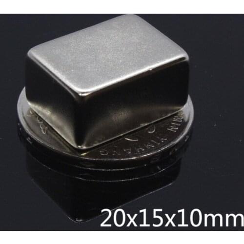 10pcs 20 x 15 x 10 mm Super Strong Neodymium Magnets Rare Earth Powerful magnetic Magnet 20*15*10mm N35 NdFeB permanent magnet