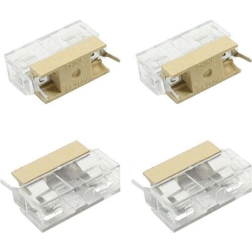 10 PCS Panel Mount PCB Fuse Holder Case With Cover For 5x20mm Fuse 250V 6A