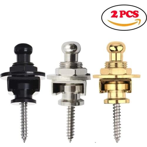 2Pcs Bass Guitar Strap Locks Button ,Premium Guitar Straplocks Quick Release Security Strap Retainer System Guitar Accessories