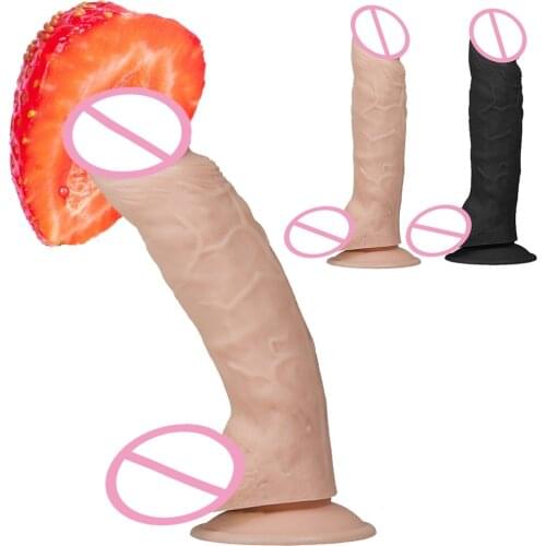 23cm Vagina Massager Flexible Penis Realistic Dildo Sex Toys for Women Masturbator Suction Cup Big and Thick Dick Sex Toys