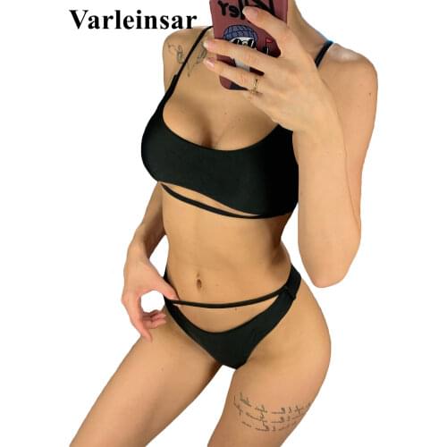 7 Color Sexy High Cut Leg Sport Bikini 2020 Female Swimsuit Women Swimwear Two-pieces Bikini set Bather Bathing Suit Swim V603