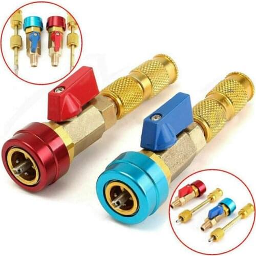 R134A Car Air Condition Valve Core Remover Installer Valve Fitting Adapter High Low Pressure AC Equipment Universal Repair Tool