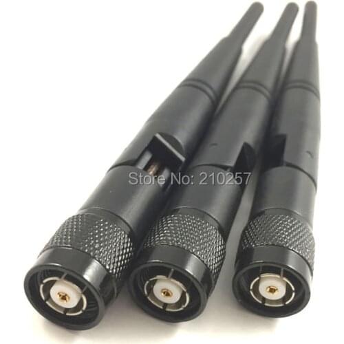 Free Shipping 10pcs 2.4G Antena 3dbi RP-Tnc Male Plug Connector Omni Aerial For Router