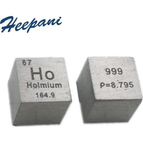 Free shipping holmium metal density cube with 99.9% purity 10mm 8.8g/pcs Ho element periodic table ingot / pellet for research