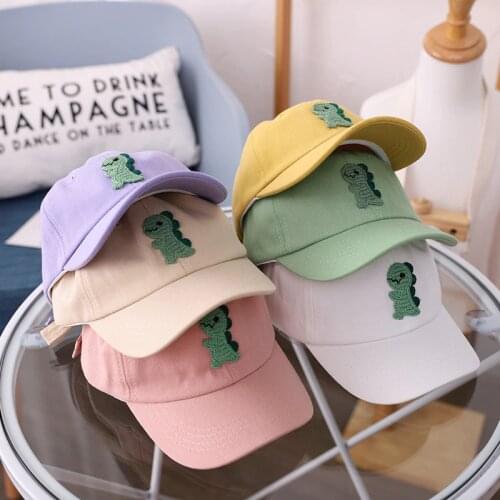 Cartoon Dinosaur Kids Baseball Caps Soft Cotton Baby Boys Girls Sun Hat Spring Summer Outdoor Adjustable Kids Children Hats