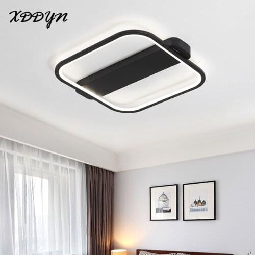 Black/white modern led ceiling light square/round ceiling lamp living room bedroom kitchen indoor lighting fixtures dimmable