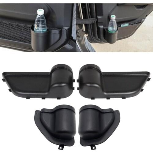 Black Front Rear Side Door Storage Box Tray for 2018-2020 Jeep Wrangler JL JLU Sports Rubicon Gladiator JT Interior Accessories