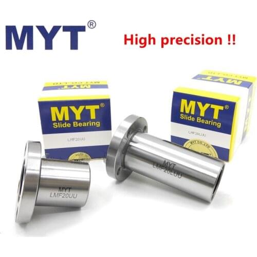 10pcs MYT flange linear bearing LMF6LUU LMF8LUU LMF10LUU LMF12LUU LMF8UU LMF10UU LMF12UU for 8mm 10mm linear rod shaft CNC parts