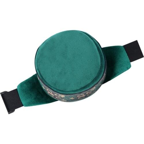 1 Set of Smokeless Moxibustion Box Single Moxa Holder Moxa Massages Box Green (Cloth Cover and Copper Box)