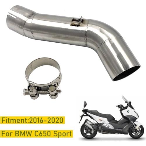 For BMW C650 Sport 2016 2017 2018 2019 2020 Exhaust Muffler Modified Escape Mid Link Pipe Connector Slip On Muffler Reserve Cat