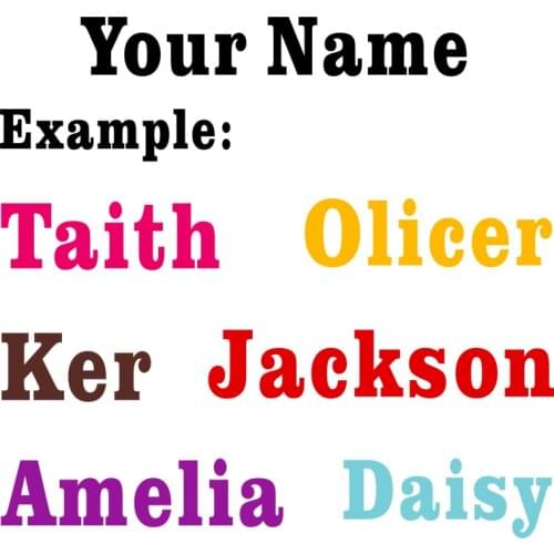 Custom Text Decal - Personalized Your Text vinyl die cut sticker Car/Door Boys Girls Children Nursery Home Decor