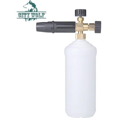 City Wolf brass snow foam lance high pressure washer foam gun for Karcher car floor garden pool cleaning accessories