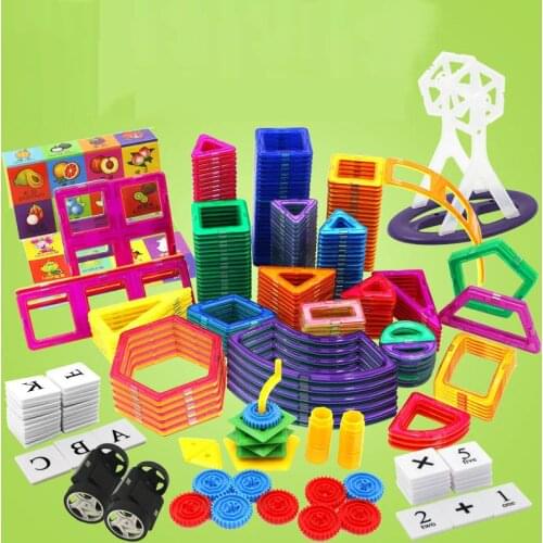 Magnet Building Blocks 220pcs Big Size Magnetic Designer Toys for Children Construction Set Magnetic Bircks DIY Toys Kids Gifts
