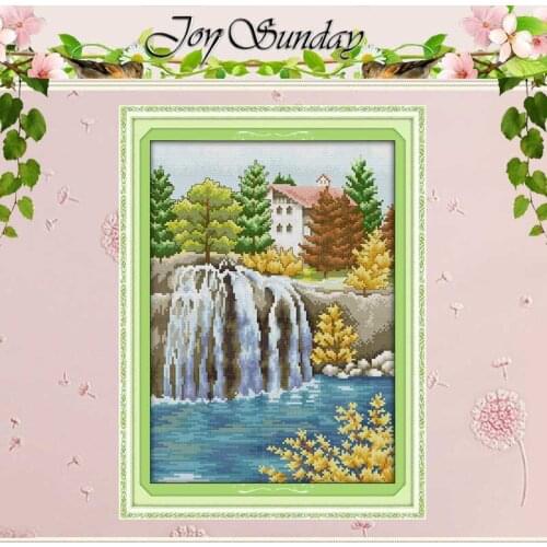 Little Waterfall Patterns Counted Cross Stitch 11CT 14CT Cross Stitch Sets Wholesale Cross-stitch Kits Embroidery Needlework