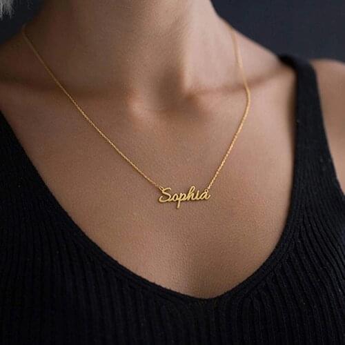 Stainless Steel Name Couple Necklaces Custom letter Body Clavicle Pendants Romantic Necklace jewelry for Women Men Gifts