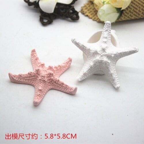 P759 Starfish Fondant Silicone Mold Aromatic Plaster Mould Chocolate Mould Cake Decorating diy