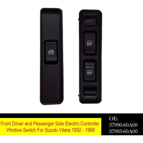 1 Set Of 37990-60A00 37995-60A00 Front Driver and Passenger Side Electric Controller Window Switch For Suzuki Vitara 1992 - 1998