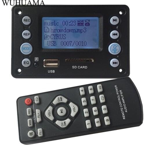 5V LCD Lyrics MP3 Decoder Board Bluetooth 4.2 Audio Receiver APE FLAC WMA WAV Decoding Support Recording Radio Display
