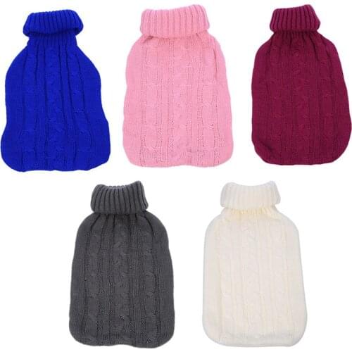 Portable 2000ml Hot Water Bottles Bag Cover Knitted Winter Warm Hand Warmer Water Bag Covers Clothes