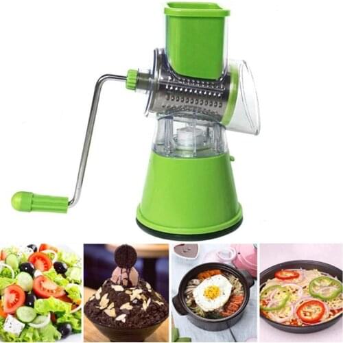 Manual Vegetable Cutter Slicer Kitchen Accessories Multifunctional Round Mandoline Potato Cheese Gadgets