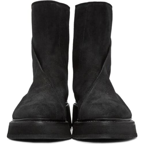 Super Warm Snow Boots Men Plush Winter Boots Real Leather Hight End Trendy Riding Boots Man Casual Shoes US 6-10