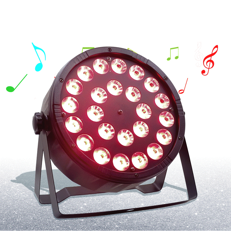 Remote Control Led Par Light 24x12w RGBW 4 in 1 White/Black With DMX512 Disco lights stage DJ Wedding bar Disco Stage Lighting