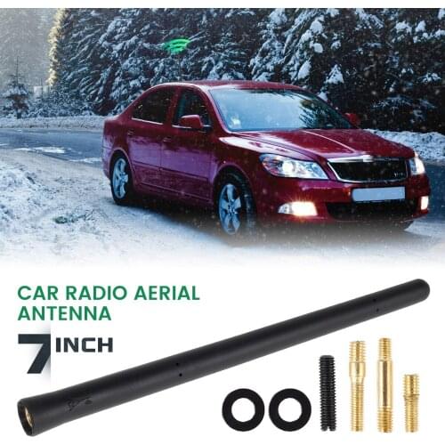 7 Inch Universal Car Aerial Short Car Radio Antenna Radio Adapter AM/FM Aerial Mast Roof Car Antenna Rubber Auto Accessories