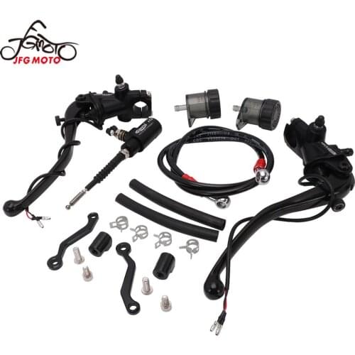 Motorcycle Universal 22mm Brake Clutch Pump System Lever Master Cylinder Oil Hose For Honda Yamaha Kawasaki Suzuki