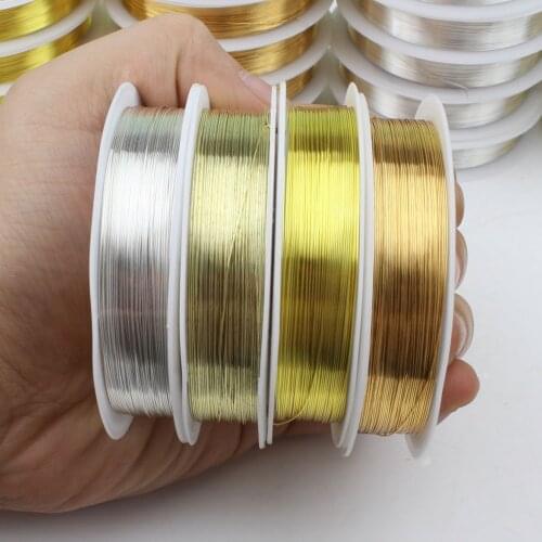 0.3-0.6mm Silver Gold Color Elastic Crystal Line Beading Cord String Wire Thread For DIY Necklace Bracelet Charms Jewelry Making