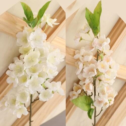 1/10Pcs Simulation Peach Blossom Artificial Single-Sakura Home Living Room Hotel Decoration Wedding Layout White Pink