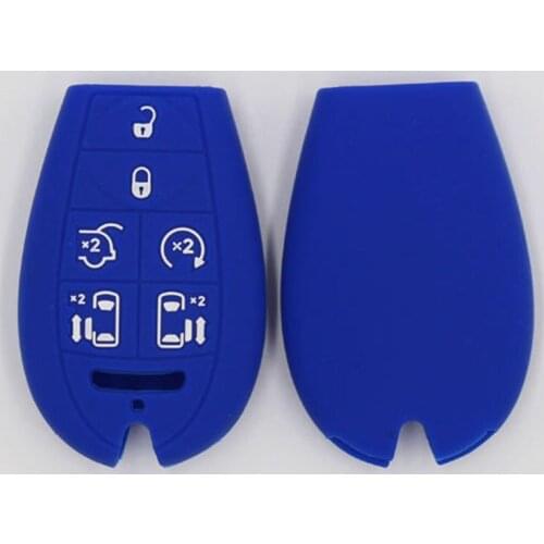 3PC Silicone Rubber key fob case cover jacket set holder for Jeep wrangler Cherokee compass longitude Patriot Dodge Ram Remote