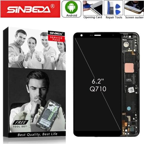 6.2" For LG Q Stylo 4 Q710 LCD Display Touch Screen Digitizer with frame Assemble For LG Q710 Display Stylo4 Q710CS Q710MS Q710