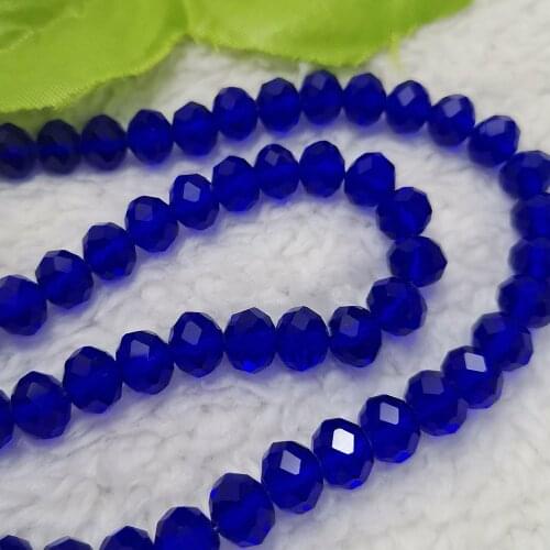 Free Ship 1000 Pcs dark blue Crystal Glass Rondelle Faceted Loose Spacer Beads 8mm