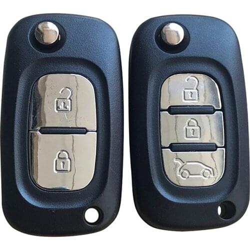 For Renault Fluence Clio /Megane /Kangoo Modus 3 Buttons Car Remote Key Case Cover Flip Fob Folding Uncut VA2 Blade Shell