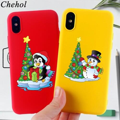 Merry Christmas Phone Case for IPhone 11 8 7 6s Plus Pro X XS MAX XR Case Cute Soft Silicone TPU Fitted Back Covers Accessories