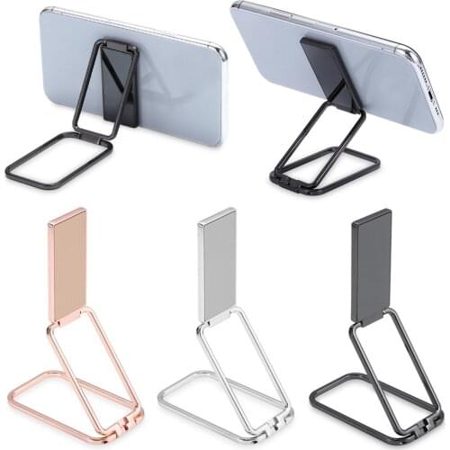 Double Magic Magnetic Car Phone Holder Stand For IPhone 12 X Metal Phone Holder Foldable Desk Stand For Mobile Phone Universal